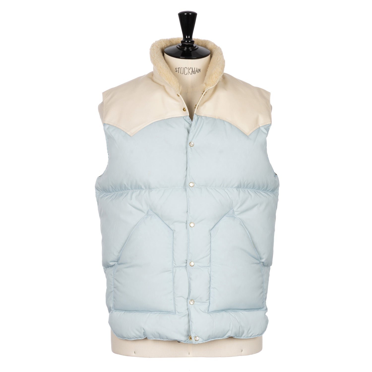 Rocky Mountain Featherbed x MJ: Daunenweste "Christy Vest" mit Lammfellkragen